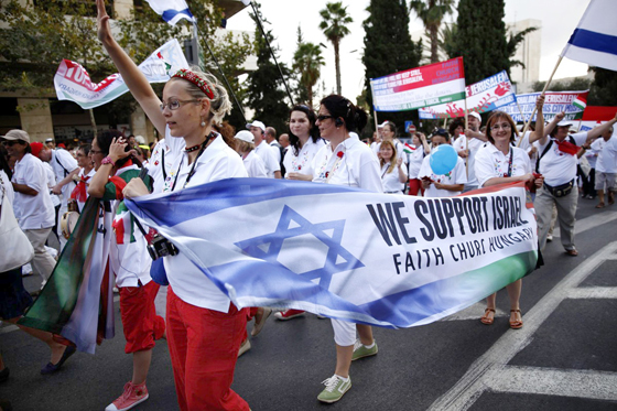 Иерусалим: праздничное шествие в поддержку Израиля