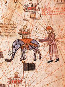 Фрагмент Каталонского атласа. Авраам Крескес. 1375 год.