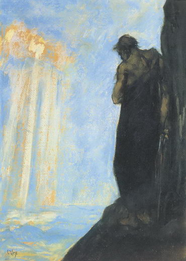 Моисей на горе Нево. Ури Лессер. 1905. Еврейский музей в Берлине