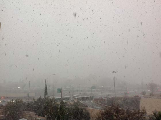 Снег в Иерусалиме. Израиль