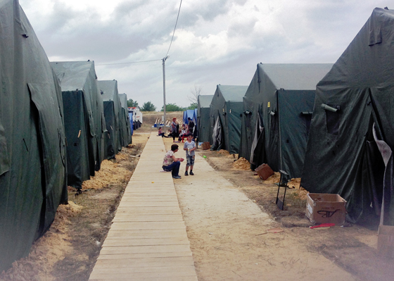 Извранино лагерь беженцев из Украины